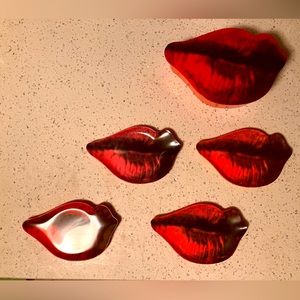 Precidio Objects Andy Warhol Marilyn Manroe Lips Plate Set